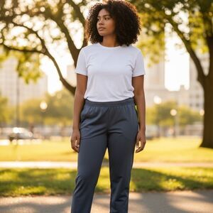 NWT All In Motion Plus Size GRAY Athletic Training Pants Drawstring Waist - XXL